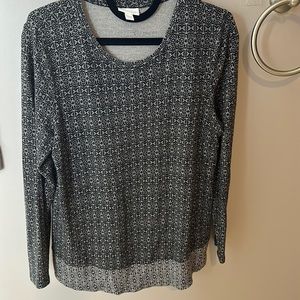 J. Jill sports shirt with contrasting hem